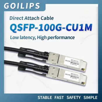 Пассивный медный кабель Twinax 100G QSFP28 с прямым приводом, высокоскоростной Штабелируемый ЦАП, 0,5-7 м, совместим с Cisco Huawei H3C MikroTik Dell