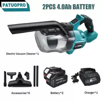 PATUOPRO Беспроводной ручной пылесос для чистки Makita 18 В