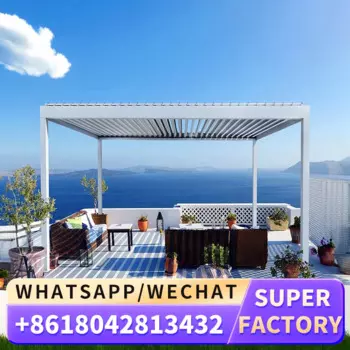 Pavilion Waterproof Garden Metal тент-Шатер Навес Беседка из алюминия с регулируемой жалюзи
