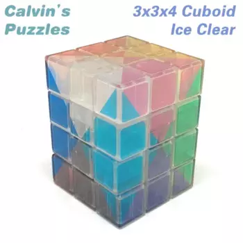 Пазлы Calvin's 3x3x4 кубический магический куб лед прозрачные в 12 цветах прозрачные наклейки скоростной извивающийся пазл головоломки Развивающие игрушки