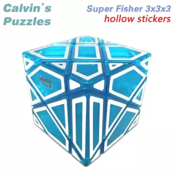 Пазлы Calvin's Super Fisher 3x3x3 кубики ледяные Зеленые Синие полые наклейки Магический кубик скоростная головоломка головоломки для мозга развивающие игрушки