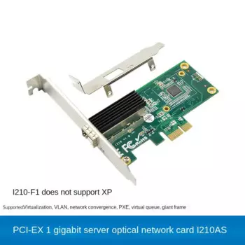 PCI Express PCIE 10/100/1000M Gigabit Ethernet Lan Fiber Server Сетевая карта RJ45 RJ-45 ESXI с чипом Intel I210