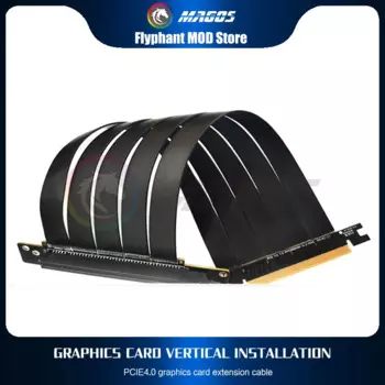 PCIE 4.0 X16 Riser Cable Удлинитель видеокарты для модификации графического процессора Вертикальный аксессуар
