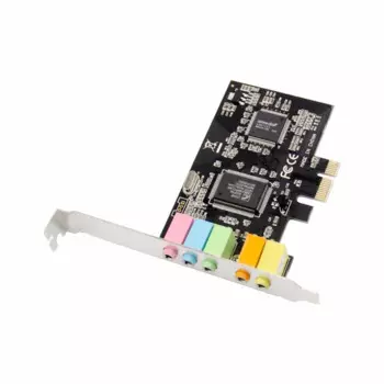 PCIE 5.1CH стерео объемная звуковая карта PCI-e встроенный 5,1 канал 3D Аудио Звуковая карта чип Cmedia CMI8738 компьютер 6 каналов 5.1CH