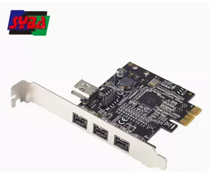 PCIE Combo 3x 1394b Firewire порт s PCI-Express контроллер, 1394 карта TI чипсет, 1 внутренний порт 1394B 9pin