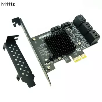 PCIE SATA III 8 портов контроллер карты PCIe 2,0x1 SATA 6G плата расширения с низкопрофильным кронштейном поддержка Win10 PCIE SATA карты
