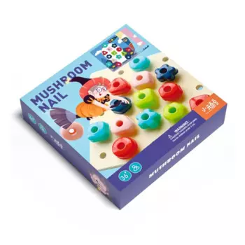 Pegboard головоломка для детей Монтессори игрушка для мелкой моторики гриб игрушка для ногтей