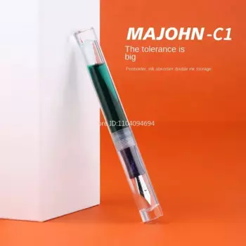 Перьевая ручка MAJOHN C1, прозрачная капельница, наконечники EF, F, M, чернила для письма, принадлежности для школы и офиса, подарочные ручки в оригинальной коробке