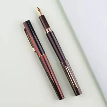Перьевая ручка MAJOHN N3 с красивыми акриловыми полосками, иридиевая ручка EF/F Nib 0,38/0,5 мм, модная офисная ручка с чернилами для письма