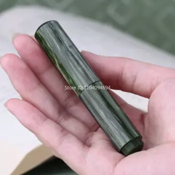 Перьевая ручка Majohn Wancai из смолы, миниатюрная зеленая ручка с иридиевым наконечником EF/F, портативный Карандаш с короткими ручками для путешествий, модный подарок для письма, офиса