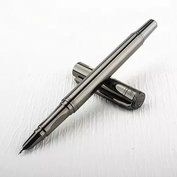 Перьевая ручка MONTE MOUNT серая из нержавеющей стали