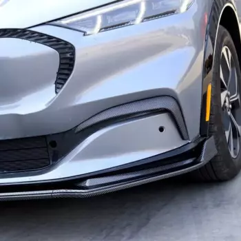 Передний бампер для Ford Mustang Mach-E 2023, спойлер для губ, сплиттер для подбородка, блеск для губ, черный комплект нижней части корпуса, защитная накладка, лезвие