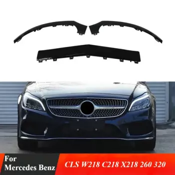 Передний спойлер, диффузор, хромированный хромированный бампер для Mercedes Benz CLS W218 C218 X218 260 320, разветвитель, диффузор, комплект кузова, тюнинг