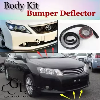 Передний спойлер для TOYOTA, борт бампера, передний спойлер для фанатов автомобилей, для тюнинга автомобиля, комплект кузова TOPGEAR, Полосатая юбка