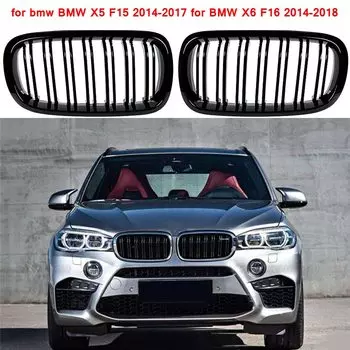 Передняя сменная решетка радиатора для BMW F15, черная глянцевая решетка радиатора для BMW X5 F15 2014-2017 для BMW X6 F16 2014-2018