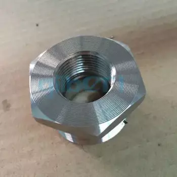 Переходная втулка из нержавеющей стали 1-1/2 дюйма NPT x 1-1/4 дюйма NPT с внутренней резьбой 304, кованый фитинг для труб, 3000 фунтов на квадратный дюйм, вода, газ, масло