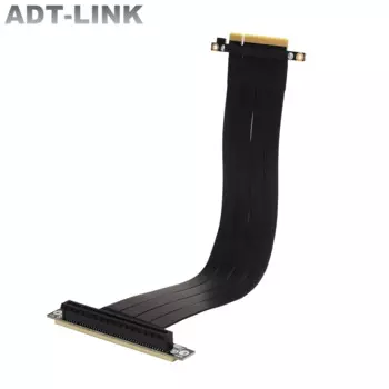 Переходник ADT-Link PCIe 3,0x8 к x16, 90 градусов, вертикальный адаптер RTX3060, видеокарта AMD NVIDIA GPU ETH, удлинитель для майнинга