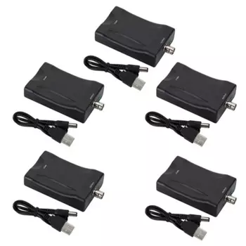 Переходник для видео и аудио с 5X на BNC, совместимый адаптер PAL/NTSC с USB-шнуром питания
