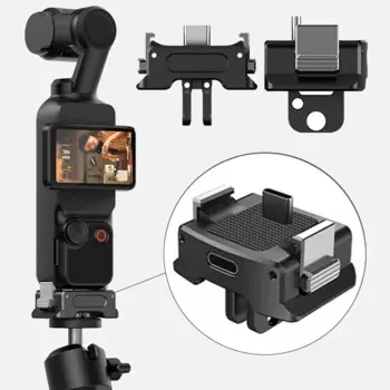 Переходник для зарядной док-станции для Dji Osmo Pocket 3, адаптер для зарядного устройства, базовый кронштейн с резьбой 1/4, отверстие на нижней части из алюминиевого сплава C0G0