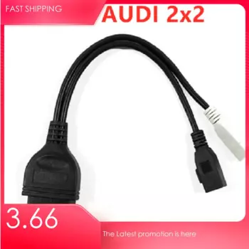 Переходник OBD 2P + 2P на 16 контактов для Audi 2x2, Адаптер VAG COM для Audi 2P + 2P на 16 контактов, трансферный разъем, бесплатная доставка