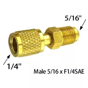 Переходник с наружной резьбой для R410 R32 R22 папа 5/16 X F1/4 SAE латунная эргономичная конструкция характеристики прочный переходник для конструкции Новинка