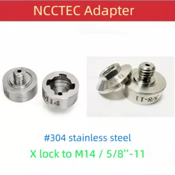 Переходник с пряжкой X Lock на M14 5/8 "-11 с наружной резьбой для угловой шлифовальной машины для использования алмазных шлифовальных полировальных подушечек, сверл, пильное полотно