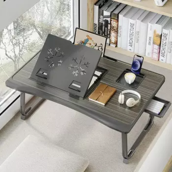 Переносной деревянный стол Combohome, складной столик для ноутбука, учебный столик для кровати и дивана