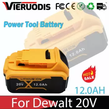 Перезаряжаемая батарея для электроинструмента DeWalt 20 в Ач, подходит для DCB205 DCB204-2DCB200 + зарядное устройство с литий-ионной перезаряжаемой батареей