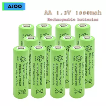 Перезаряжаемые батарейки для забора Led 1,2, 50 шт./партия, AA, 1000 В, солнечные настенные фонари мА · ч, для игрушечных автомобилей, беспроводной мыши