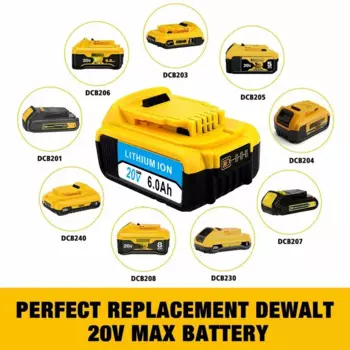 Перезаряжаемый литиевый аккумулятор для электроинструмента Dewalt 18 в 8 Ач 20 в 18 в 5 Ач 6 Ач DCB180 DCB181 DCB182 DCB200 DCB184