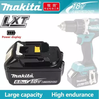 Перезаряжаемый литиевый аккумулятор Makita 18 в для электроинструмента, сменный аккумулятор 6,0 Ач 18 в для электроинструмента LXT BL1860B BL1860BL1850 BL1830