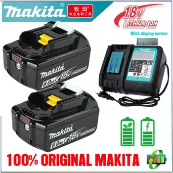 Перезаряжаемый литий-ионный аккумулятор Makita 18 в ач с индикатором батареи для Makita6000mah BL1840 BL1850, аккумулятор для электроинструмента
