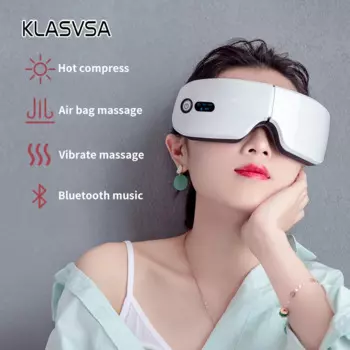 Перезаряжаемый умный Eye массажер для лица, Массажер Bluetooth, музыка, Складывающийся, воздушное давление, Отопление, массаж, релаксация