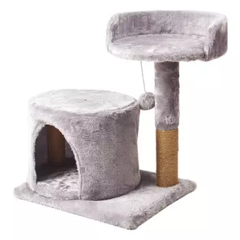 Pet Игрушка Сизаль Когтеточка Кошка Восхождение Рама Интегрированная Кошка Гнездо Кошка Дерево Фланель Окантовки