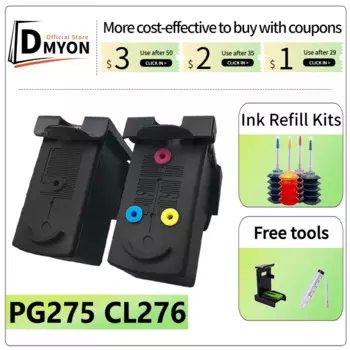 Pg275 cl276 Восстановленный чернильный картридж, Женская Замена для принтера canon pixma, картридж TS3520 TS3500 TR4720 TR4700