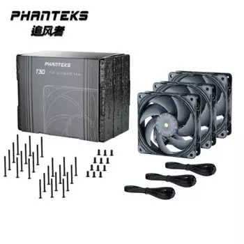 Phanteks T30 120 мм вентилятор высокого давления промышленного класса охлаждающий подшипник для вейпа 4-контактный ШИМ 3000 об/мин бесшумный вентилятор с контролем температуры
