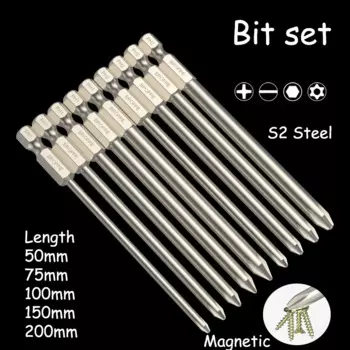 Набор бит Phillips Torx из стали S2 50/75/100/150/200 мм