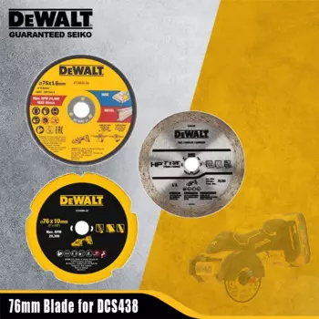 Пильный диск Dewalt 76x10 мм для внутреннего отверстия диаметром 10 мм, также подходит для бетонной керамической плитки и резки стали DCS438