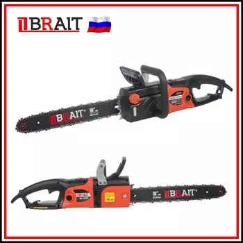 Пила цепная электрическая BR-2200S BRAIT 2200Вт, шина16' 57зв,5048 об/мин;окно ур.масла,авт.смазка , электропила Сучкозез