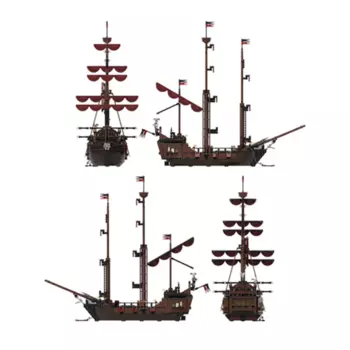 Пиратский корабль серии MOC Port саваж: ВОЛП-де-мер лодка строительные блоки буканир сосуд DIY модель игрушка кирпич альдул детский подарок