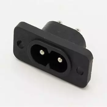Пластиковые розетки IEC 320 C8 черные 5 шт