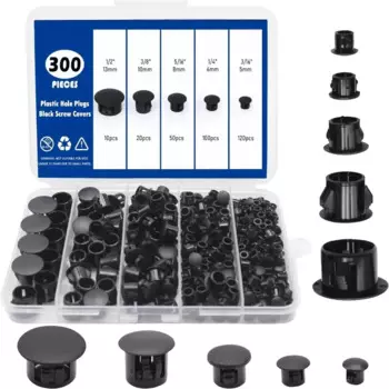 Пластиковые заглушки для отверстий Door Screw Covers 300 шт.