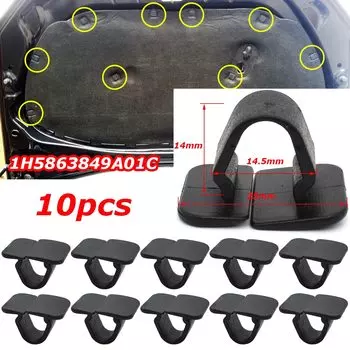 Пластиковый Фиксатор заклепки для VW Polo Tiguan Passat B5 SEAT Leon 2 Skoda Octavia 1H5863849A01C, 10 шт.