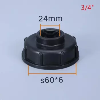 Пластиковый кран для бака IBC с грубой резьбой S60x6