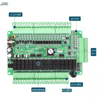 Плата промышленного управления PLC, совместимая с реле FX2N14MT20MR24MT32MRFX1N20MT24MR