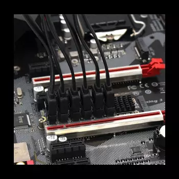 Плата расширения M.2 MKEY PCI-E, плата расширения M.2 NVME на SATA3.0 PCIE на SATA 6Gpbsx6-Port, ASM1166, поддержка функции PM