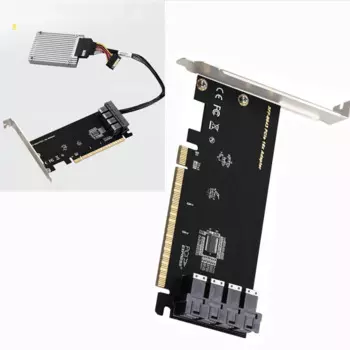 Плата расширения pci express PCIE на 4 U.2, контроллер расширения, компьютерные аксессуары, адаптер расширения PCI-E, удлинитель, преобразователь PCIe