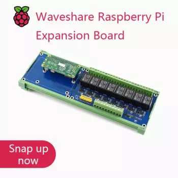 Плата расширения WaveshareRaspberry Pi, 8-канальный релейный канал, для Raspberry Pi A+/B+/2B/3B/3B+, встроенный светодиод, форма связи: SPDT-NO, NC