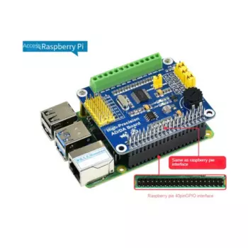 Плата расширения высокой точности AD/DA для Raspberry Pi, цифровой модуль, совместимый с модулем 4B/3B +/JETSON NANO