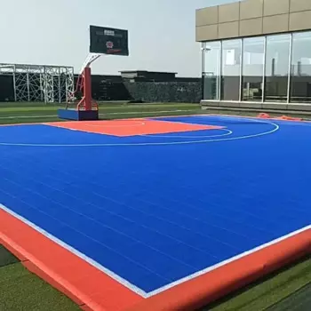 Плитка Beable для спортивной площадки на открытом воздухе, пол для баскетбола, стадиона 3*3, мини-баскетбольная площадка, окрашенные линии и края в комплекте
